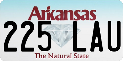 AR license plate 225LAU