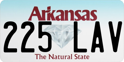 AR license plate 225LAV