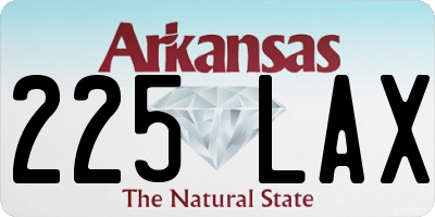 AR license plate 225LAX