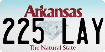 AR license plate 225LAY