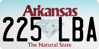 AR license plate 225LBA