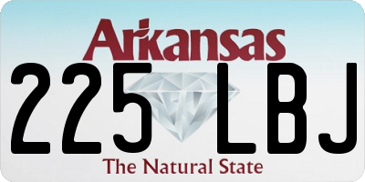 AR license plate 225LBJ