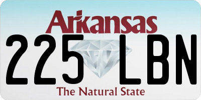 AR license plate 225LBN