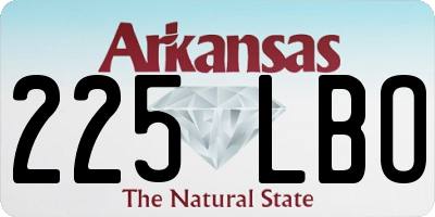 AR license plate 225LBO