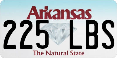 AR license plate 225LBS