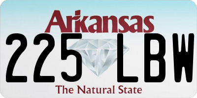 AR license plate 225LBW