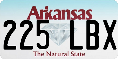 AR license plate 225LBX