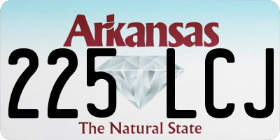 AR license plate 225LCJ