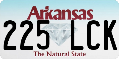 AR license plate 225LCK