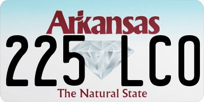 AR license plate 225LCO
