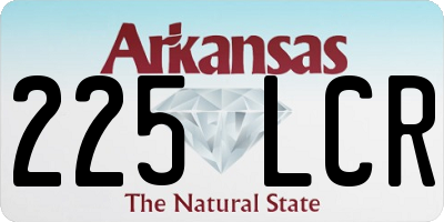 AR license plate 225LCR