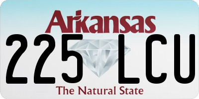 AR license plate 225LCU