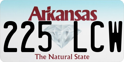 AR license plate 225LCW