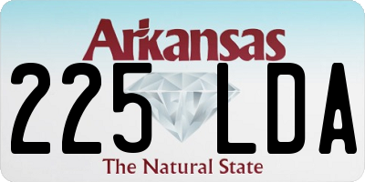 AR license plate 225LDA