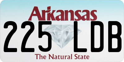 AR license plate 225LDB