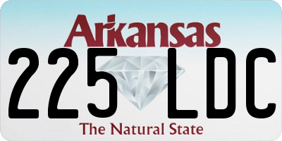 AR license plate 225LDC