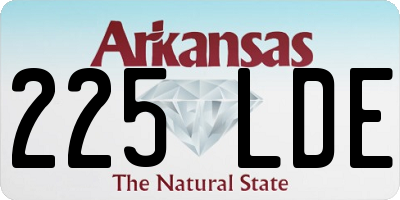 AR license plate 225LDE
