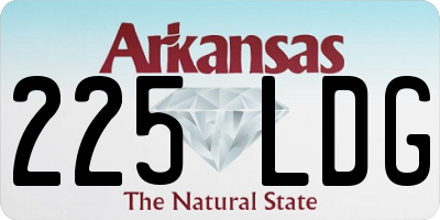 AR license plate 225LDG