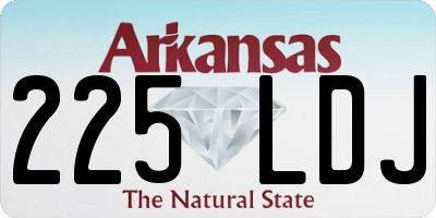 AR license plate 225LDJ