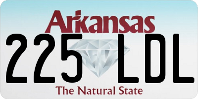 AR license plate 225LDL