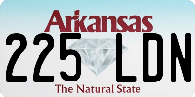 AR license plate 225LDN