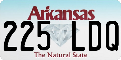 AR license plate 225LDQ
