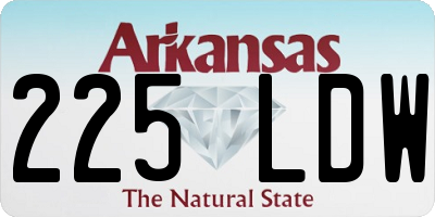 AR license plate 225LDW