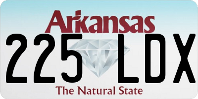 AR license plate 225LDX