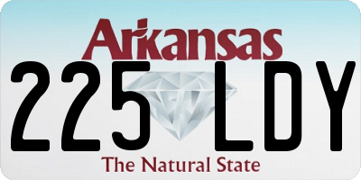 AR license plate 225LDY