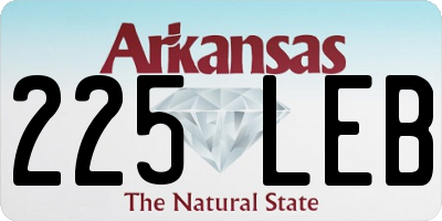 AR license plate 225LEB
