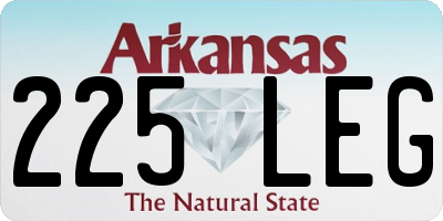 AR license plate 225LEG