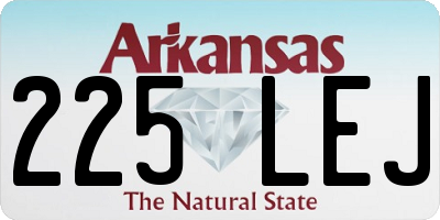 AR license plate 225LEJ