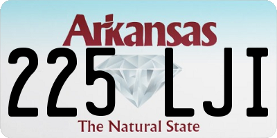 AR license plate 225LJI