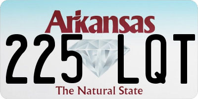 AR license plate 225LQT