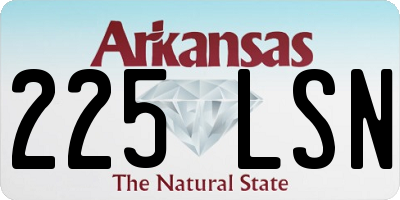 AR license plate 225LSN