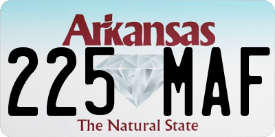 AR license plate 225MAF