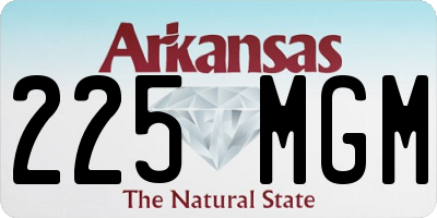 AR license plate 225MGM