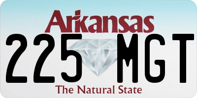 AR license plate 225MGT