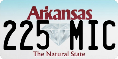 AR license plate 225MIC