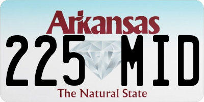AR license plate 225MID