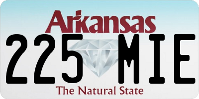 AR license plate 225MIE