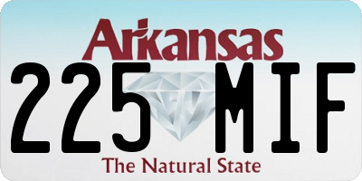 AR license plate 225MIF
