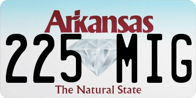 AR license plate 225MIG