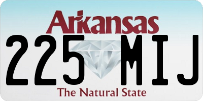 AR license plate 225MIJ