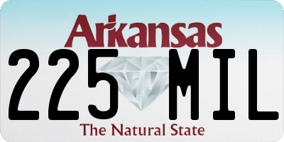 AR license plate 225MIL