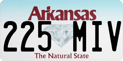 AR license plate 225MIV