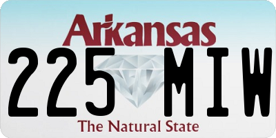 AR license plate 225MIW