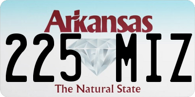 AR license plate 225MIZ