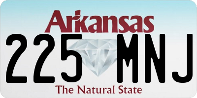 AR license plate 225MNJ