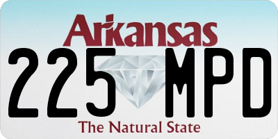 AR license plate 225MPD